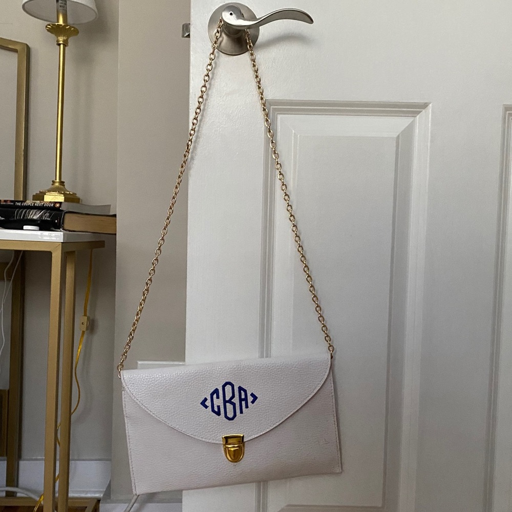 Monogrammed CBA Leather Clutch/Crossbody